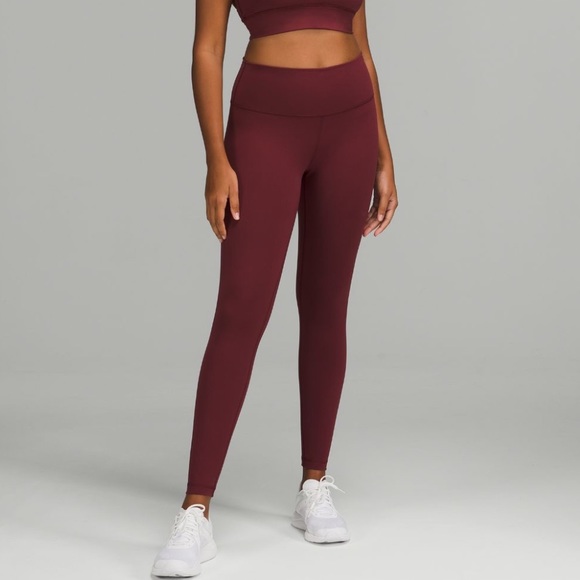 Lululemon Wunder Under Cassis Maroon Leggings - Picture 3 of 7
